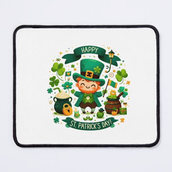 Item preview, St. Patrick's Day, sweet leprechaun and clovers designed and sold by nicnacc.