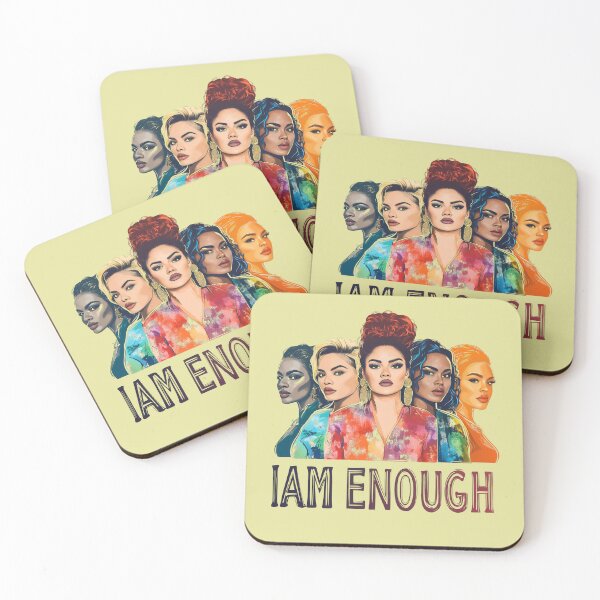Item preview, I Am Enough - Bold & Colorful Feminine Empowerment Art  designed and sold by ArtVibeCo.