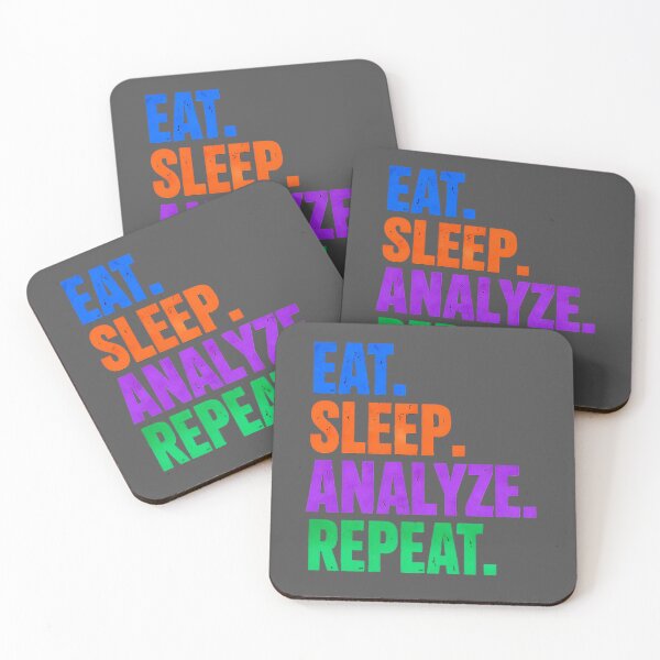 Item preview, Science Humor EAT. SLEEP. ANALYZE. REPEAT. designed and sold by Artflow Pixel Studios.