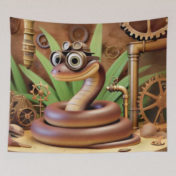 Item preview, Steampunk Mulga Snake in Brass Workshop designed and sold by Sillytoe.