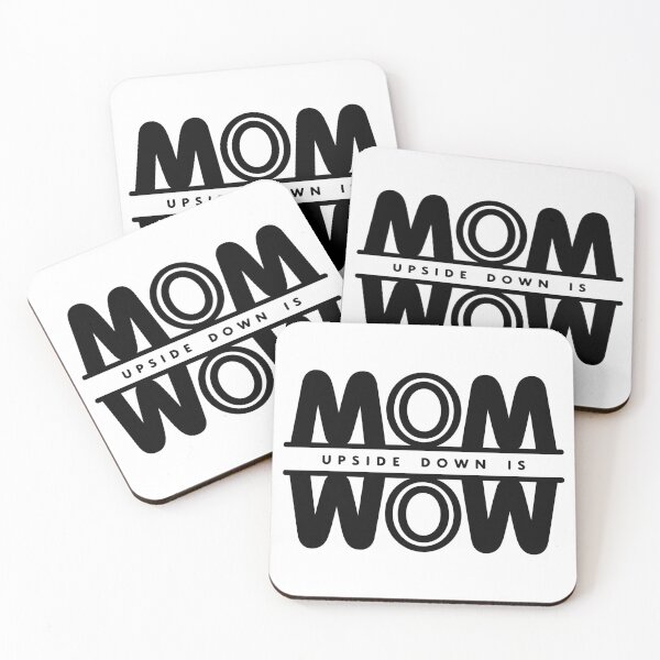 Item preview, Mom Upside Down is Wow - Funny Typography designed and sold by theartfulaspie.