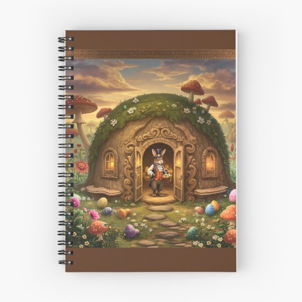 Item preview, Easter Bunny Meme House Earth Shelter Easter Eggs Borough Baroque Celtic Flowers Cute Romantasy Fantasy designed and sold by TheTimeTaxi.