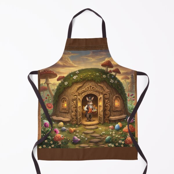 Artikelvorschau, Osterhase Meme Haus Erde Schutz Ostereier Bezirk Barock Keltisch Blumen Niedlich Romantasy Fantasie entworfen und verkauft von TheTimeTaxi.