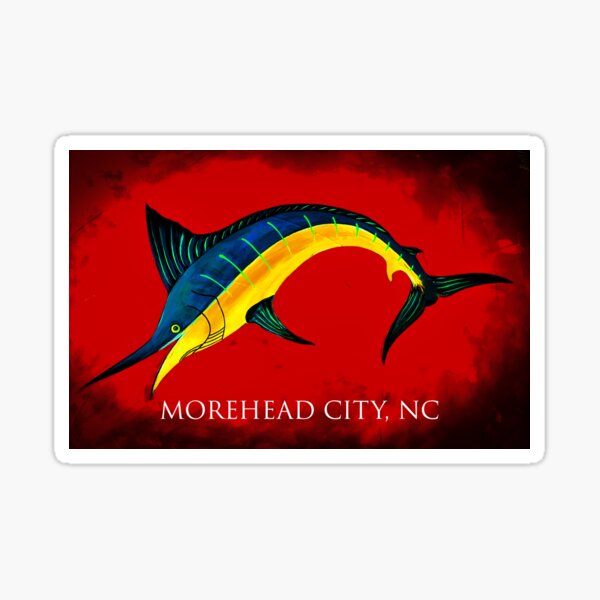 "Blue Marlin (Morehead City)" Sticker for Sale by barryknauff | Redbubble