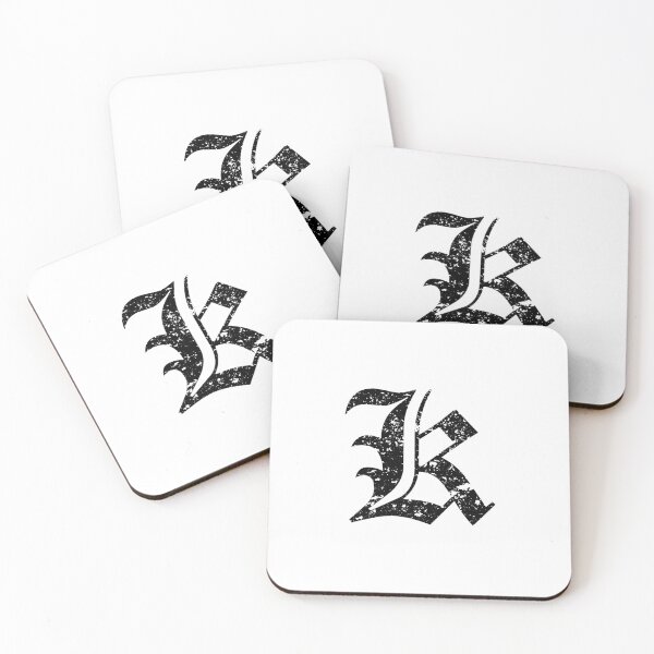 Item preview, Capital Letter K - Eroded / Distressed Gothic Blackletter Script / Old English Font (Black) designed and sold by STUDIO-72.