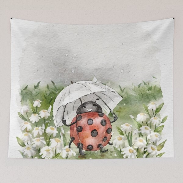 Item preview, Ladybug Enjoys the Rain designed and sold by Niko Pantele.