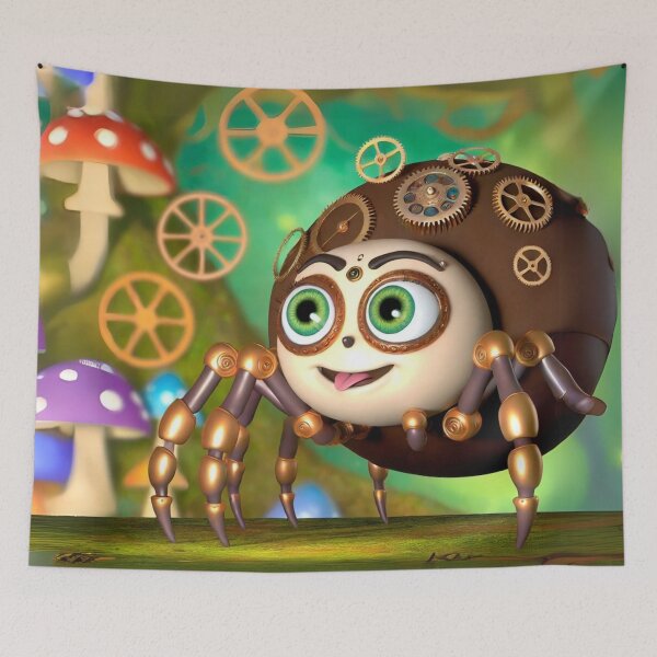 Item preview, Steampunk Orb Weaver with Gears designed and sold by Sillytoe.