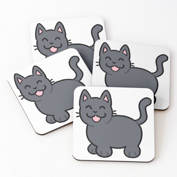 Item preview, Silly Dark Blue Gray Cat designed and sold by ZorriSparkles.
