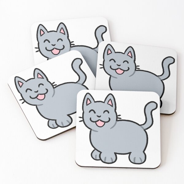 Item preview, Silly Light Blue Gray Cat designed and sold by ZorriSparkles.