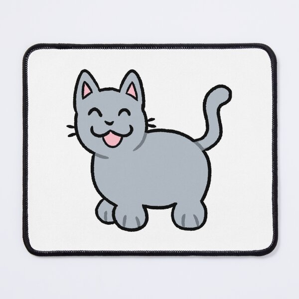 Item preview, Silly Light Blue Gray Cat designed and sold by ZorriSparkles.