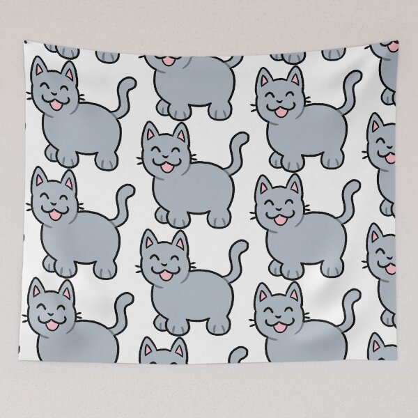 Item preview, Silly Light Blue Gray Cat designed and sold by ZorriSparkles.