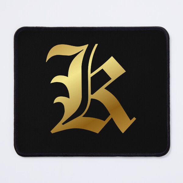 Item preview, Capital Letter K - Foil Gold Effect Gothic Blackletter Script / Old English Font designed and sold by STUDIO-72.