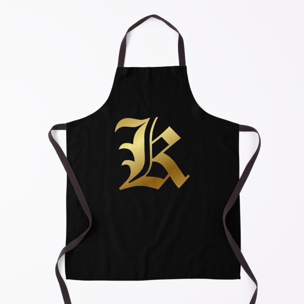 Item preview, Capital Letter K - Foil Gold Effect Gothic Blackletter Script / Old English Font designed and sold by STUDIO-72.