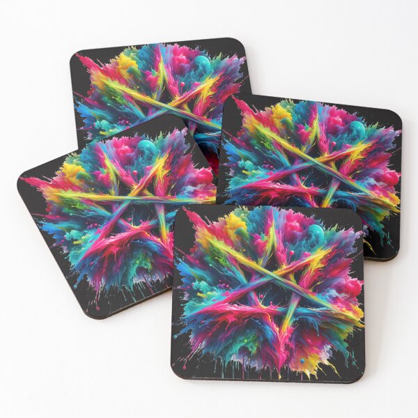 Item preview, Explosive watercolor pentagram  designed and sold by MyArtworkStudio.
