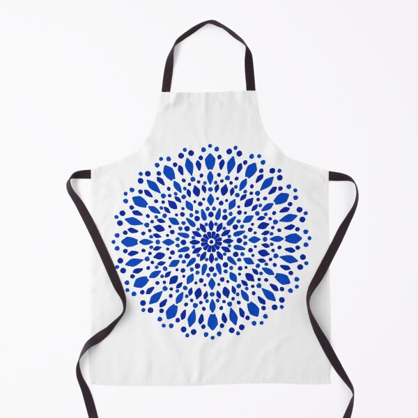 Item preview, Blue Dotted Floral Mandala Sacred Geometric Art designed and sold by cosmiccircles01.