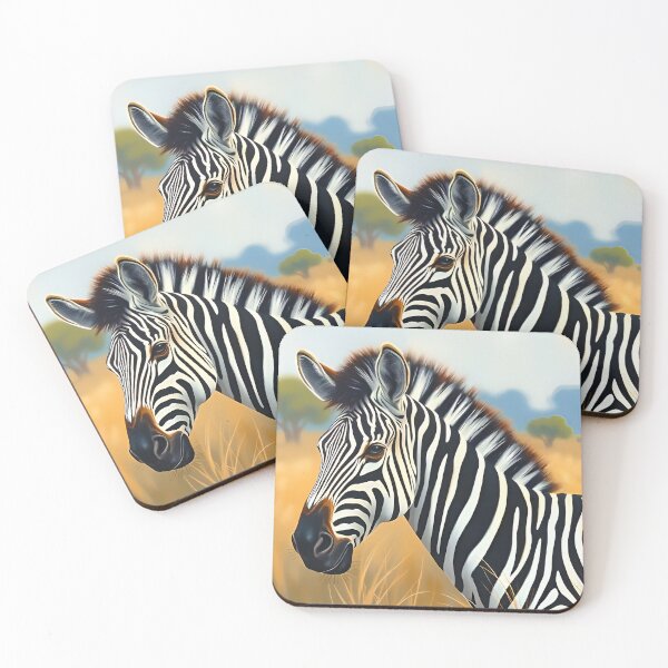 Item preview, Plains Zebra Portrait Oil Style African Safari Animal designed and sold by kakarikihill.