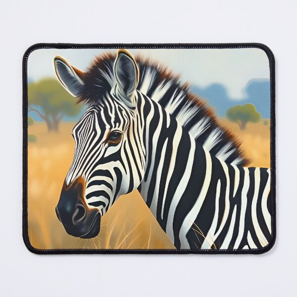 Item preview, Plains Zebra Portrait Oil Style African Safari Animal designed and sold by kakarikihill.