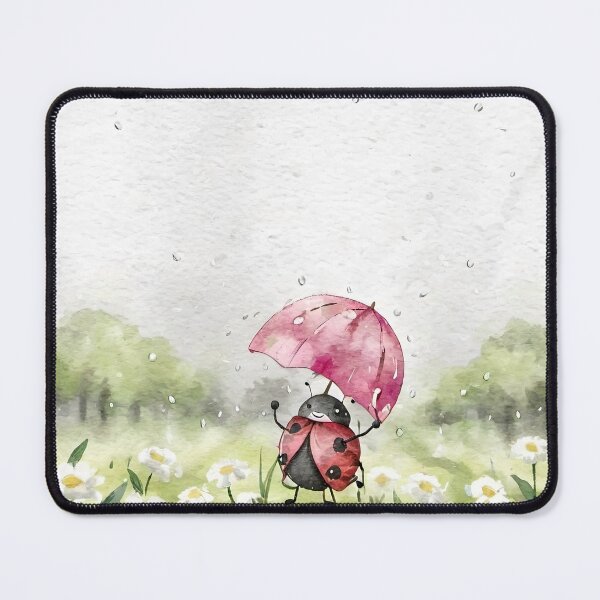 Item preview, Cute Illustration of a Ladybug Enjoying the Rain designed and sold by Niko Pantele.