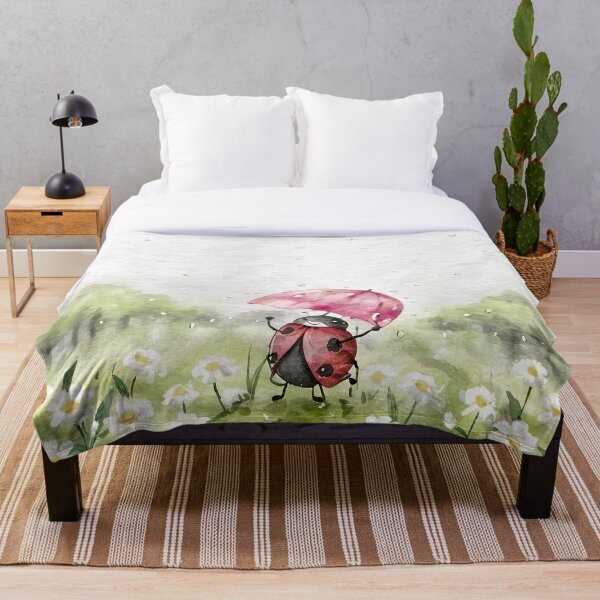 Item preview, Cute Illustration of a Ladybug Enjoying the Rain designed and sold by Niko Pantele.