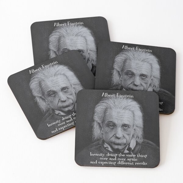 Item preview, Albert Einstein portrait in black and white with quote designed and sold by blindphotog.