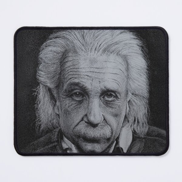 Item preview, Albert Einstein portrait in black and white with quote designed and sold by blindphotog.