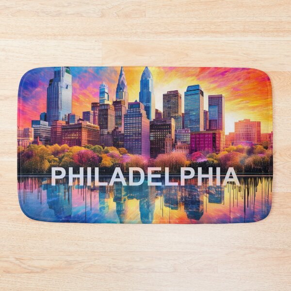 Item preview, Vibrant Philadelphia Skyline Urban Graffiti Art designed and sold by Phat Dog Designs .