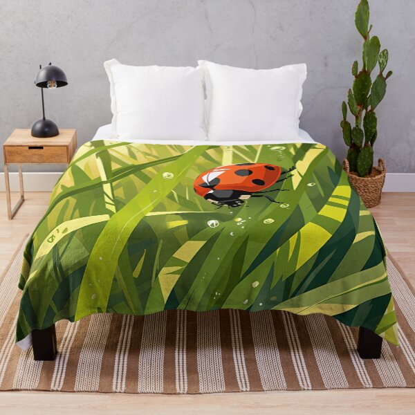 Item preview, Macro Ladybug on green grass designed and sold by IreneRuya.