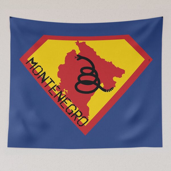 Item preview, MONTENEGRO SHIELD - Freedom Is The Superpower - Modern Gadsden Snake Flag - Dont Tread On Me SUPERHERO spellout design designed and sold by pelagio.