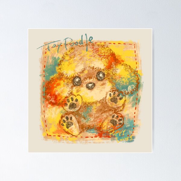 Item preview, Toy poodle graffiti designed and sold by Toru Sanogawa.