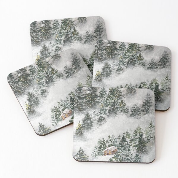 Item preview, Snowy Home Painting designed and sold by Craftgoblinn.