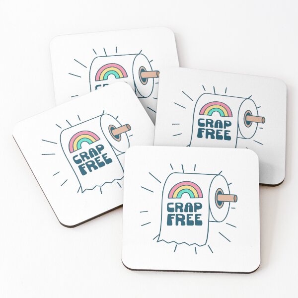 Item preview, Crap Free - Funny Rainbow Toilet Paper Doodle Design designed and sold by Bleak Shirt.