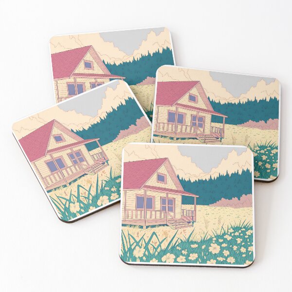 Item preview, Day Cabins Serene Landscape Nature Woodhouse Rural Forest designed and sold by ART ATTACK ZONE.