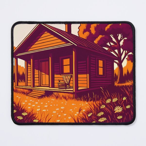 Item preview, Relax Cabins Serene Landscape Nature Woodhouse Rural Forest designed and sold by ART ATTACK ZONE.