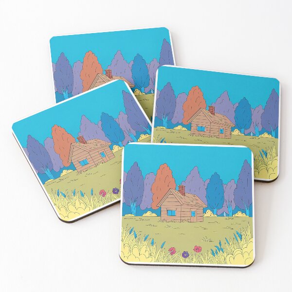 Item preview, Beauty Cabins Serene Landscape Nature Woodhouse Rural Forest designed and sold by ART ATTACK ZONE.