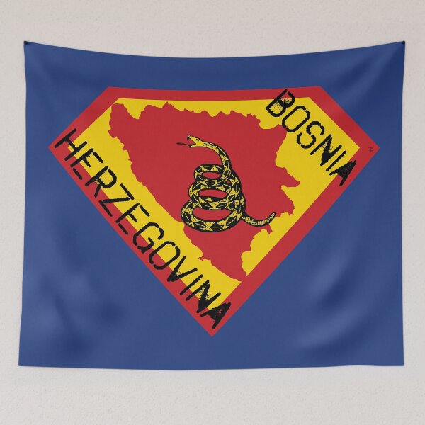 Item preview, BOSNIA AND HERZEGOVINA SHIELD - Freedom Is The Superpower -  Gadsden Snake Flag - Dont Tread On Me SUPERHERO spellout design designed and sold by pelagio.
