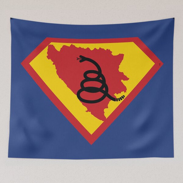 Item preview, BOSNIA AND HERZEGOVINA SHIELD - Freedom Is The Superpower - Modern Gadsden Snake Flag - Dont Tread On Me SUPERHERO design designed and sold by pelagio.