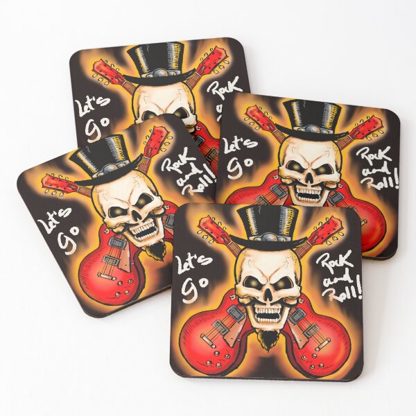Item preview, skull with two guitars designed and sold by rubensrochaarts.