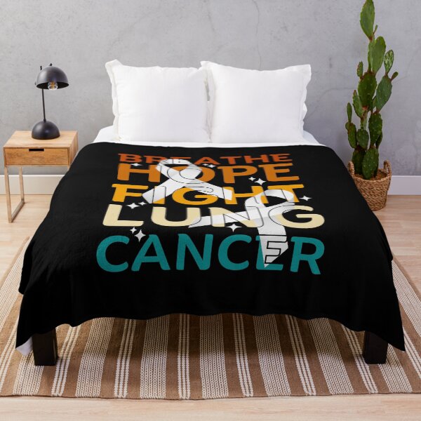 Item preview, Breathe Hope Fight Lung Cancer Retro Vintage Cute Stars designed and sold by Guess4best.