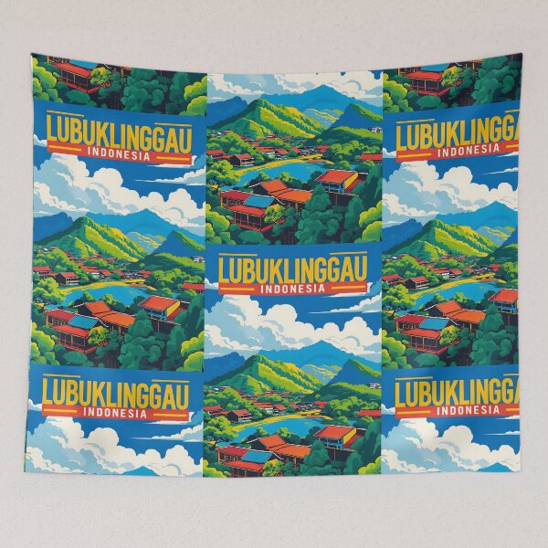 Item preview, Lubuklinggau Indonesia Vintage Travel Tourism designed and sold by TravelersGems.