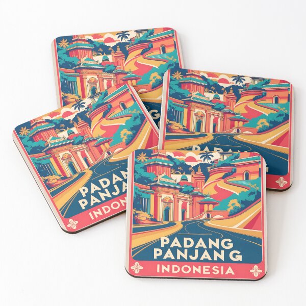 Item preview, Padang Panjang Indonesia Vintage Travel Tourism designed and sold by TravelersGems.