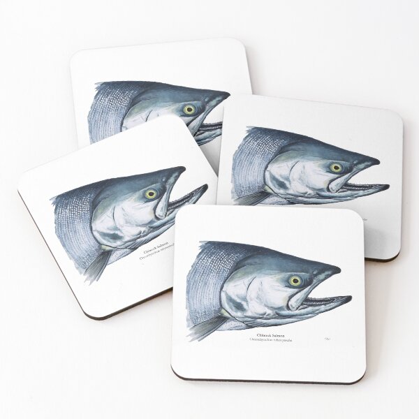 Item preview, Chinook Salmon Head Pinting designed and sold by Stephen Emms.