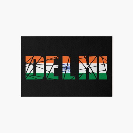Aperçu de l'œuvre DELHI – DRAPEAU INDIEN créée et vendue par Globalcitytees.