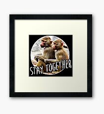 Monkey children - stay together - loyalty Framed Print