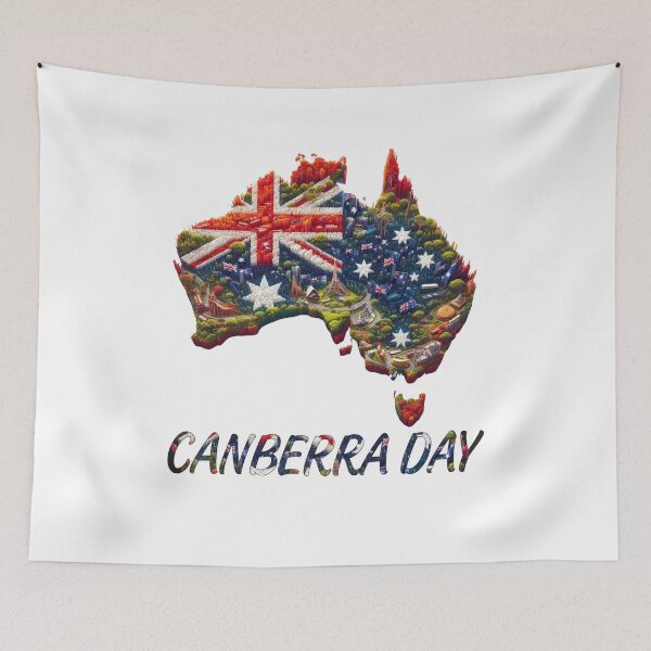 Item preview, Canberra Day Australia Map Flag - Canberra Is Calling - Australian Proud  designed and sold by Smix Pixels.