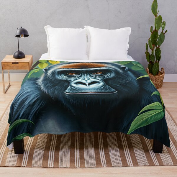 Item preview, Gorilla Portrait Oil Painting Style Rainforest Animal designed and sold by kakarikihill.
