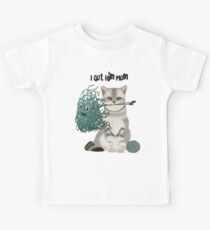 I Got Him Mom Funny Cat Knitting Kids Tee