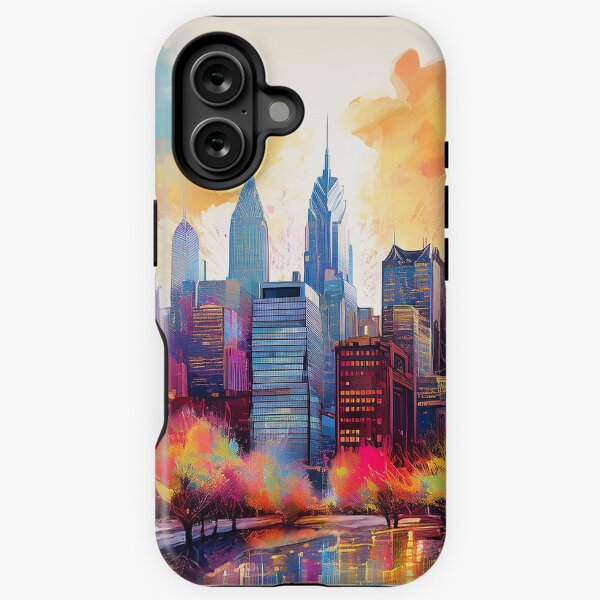 Item preview, Vibrant Philadelphia Skyline Graffiti Art Print designed and sold by Phat Dog Designs .