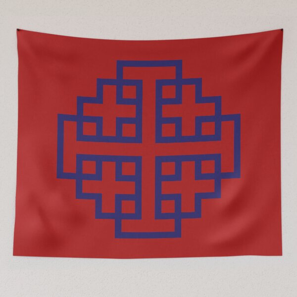 Item preview, Jerusalem Cross - Red and Blue designed and sold by joshcartoonguy.
