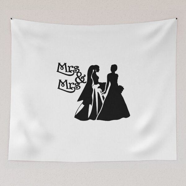 Item preview, Lesbian Wedding T Shirt Party, Lesbian Couple, Mrs. and Mrs. Romantic Themed Wedding, Same Sex Wedding T-Shirts, Bachelor Party Gift, Perfect Lesbian T Shirt designed and sold by sixday 7day.