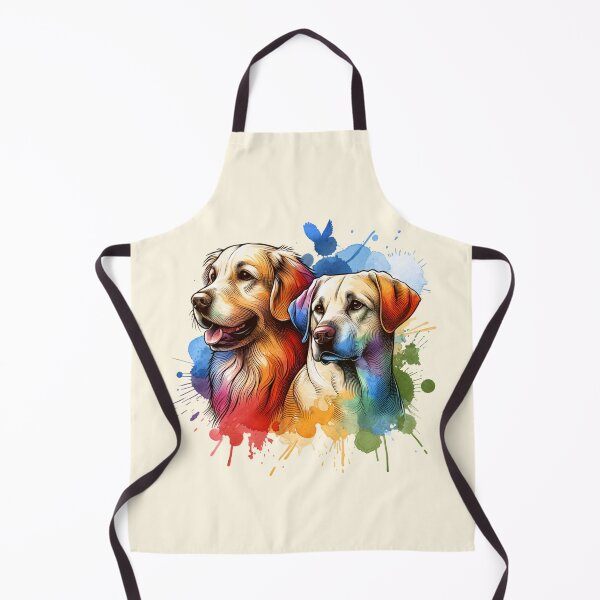 Item preview, Golden Retriever and Yellow Labrador Watercolor designed and sold by 2ndSketch.